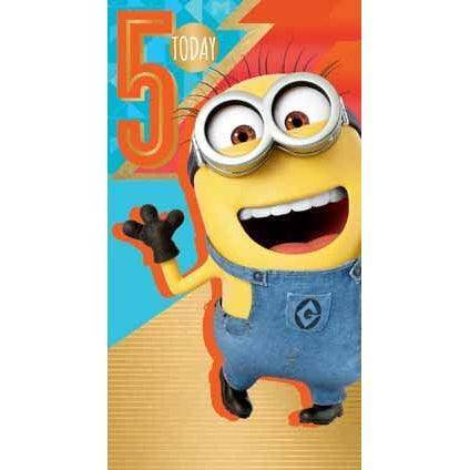 Despicable Me 3 Minion Age 5 Birthday Card an Official Despicable Me Product