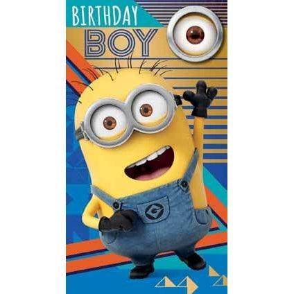 Despicable Me 3 Minion Birthday Boy Badged Card an Official Despicable Me Product