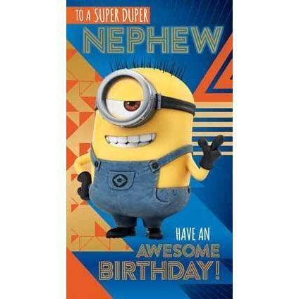 Despicable Me 3 Minion Nephew Birthday Card an Official Despicable Me Product
