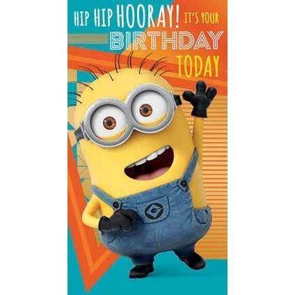 Despicable Me 3 Minion Sticker Birthday Card an Official Despicable Me Product