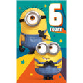 Despicable Me Birthday Card Age 6, Officially Licensed Product an Official Despicable Me Product