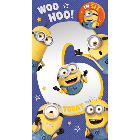 Despicable Me Birthday Card Age 6, Officially Licensed Product an Official Minions Product