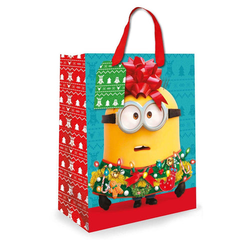 Despicable Me Minion Large Christmas Gift Bag an Official Despicable Me Minions Product