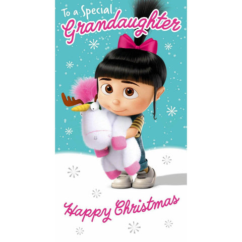 Despicable Me Minions Granddaughter Christmas Card an Official Despicable Me Minions Product