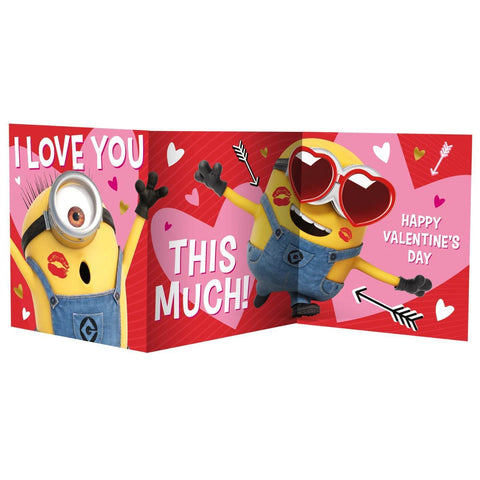 Despicable Me Valentines Day Fold out Greeting Card an Official DESPICABLE ME Product