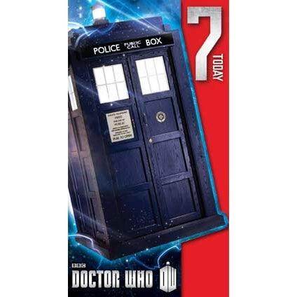 Doctor Who 7th Birthday Card an Official Doctor Who Product