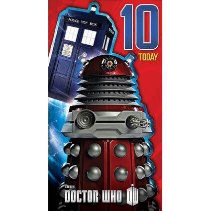 Doctor Who Age 10 Birthday Card an Official Doctor Who Product