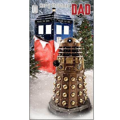 Dr Who Dad Christmas Card an Official Doctor Who Product