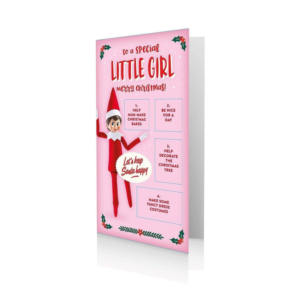 Elf On The Shelf Little Girl Christmas Card an Official The Elf on The Shelf Product