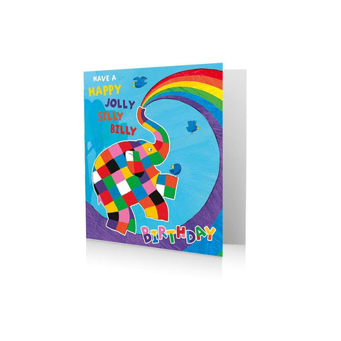 Elmer The Patchwork Elephant Silly Billy Birthday Card an Official Elmer The Patchwork Elephant Product
