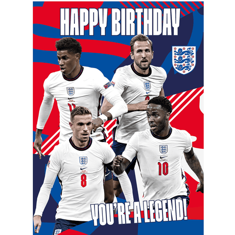 England FC Birthday Card, Officially Licensed Product an Official England Product