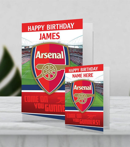 Giant Personalised Arsenal FC Crest Birthday Card an Official Arsenal FC Product