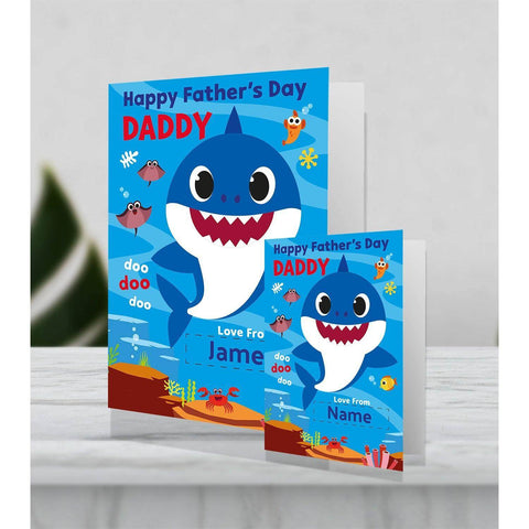 Giant Personalised Baby Shark Father's Day Card an Official Baby Shark Product