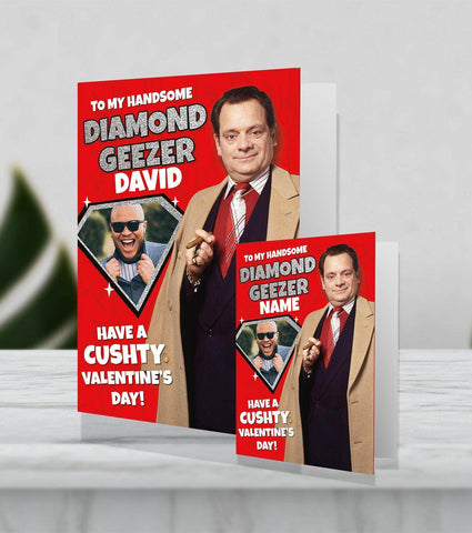 Giant Personalised Boyfriend Valentines Day Photo Card made from Sustainably Resourced Paper an Official Only Fools and Horses Product