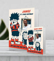 Giant Personalised Dennis The Menance Beano Photo Birthday Card an Official Beano Product