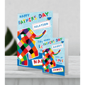Giant Personalised Elmer The Patchwork Elephant Father's Day Card- Any name & relation an Official Elmer the Patchwork Elephant Product