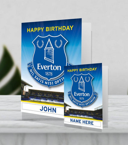 Giant Personalised Everton FC Crest Birthday Card an Official Everton FC Product
