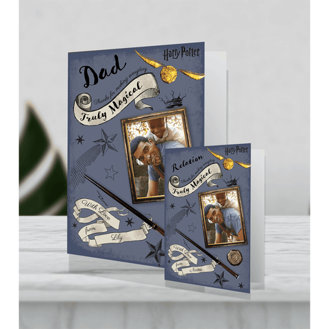 Giant Personalised Harry Potter Father's Day Photo Card an Official Harry Potter Product