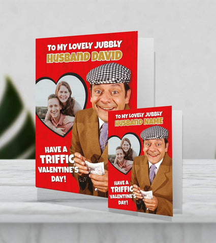 Giant Personalised Husband Valentines Day Photo Card Only Fools & Horses made from Sustainably Resourced Paper an Official Only Fools and Horses Product