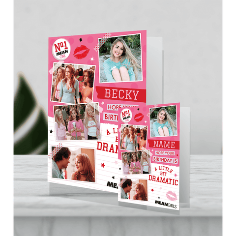 Giant Personalised Mean Girls Photo & Name Birthday Card an Official Mean Girls Product