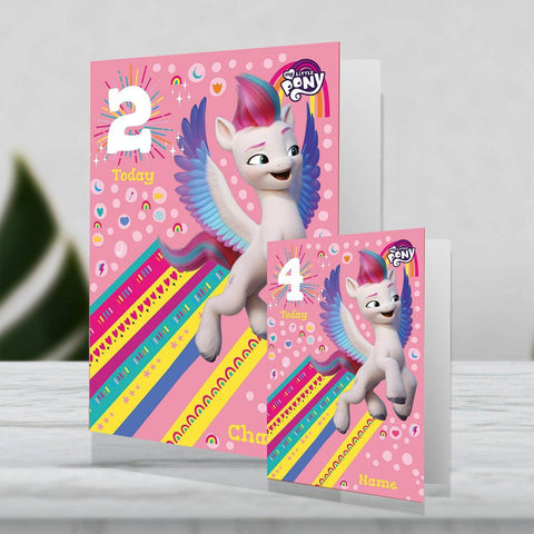 Giant Personalised My Little Pony Rainbow Birthday Card- Any Name & Age an Official my little pony Product