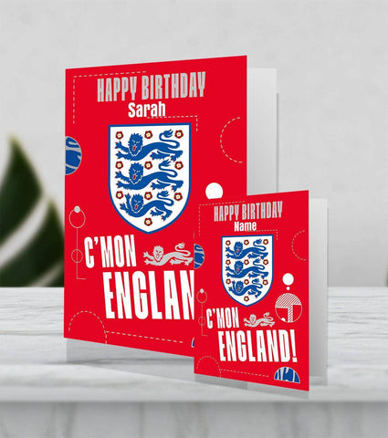 Giant Personalised Official England Birthday Card an Official England Football Product