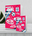 Giant Personalised Official England Girls Birthday Card an Official England Football Product
