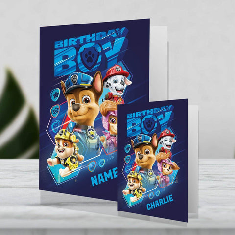 Giant Personalised Paw Patrol Movie Birthday Boy Card- Any Name an Official Paw Patrol Product