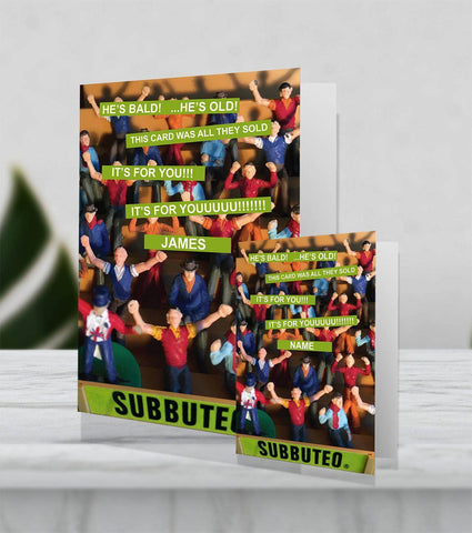 Giant Personalised Subbuteo Birthday Card an Official Subbuteo Product