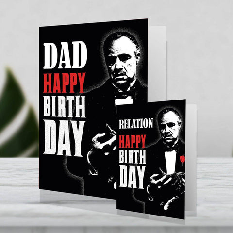 Giant Personalised The Godfather Happy Birthday Card- Any Name OR Relation an Official The Godfather Product