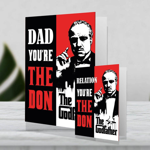 Giant Personalised The Godfather 'You're The Don' Birthday Card- Any Name OR Relation an Official The Godfather Product