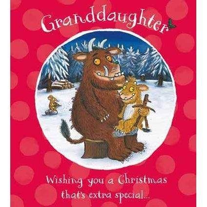 Gruffalo Granddaughter Christmas Card an Official The Gruffalo Product