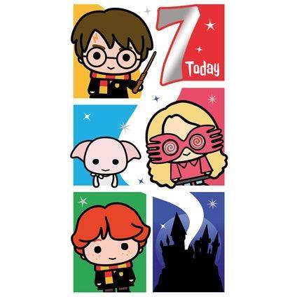 Harry Potter Age 7 Birthday Card an Official Harry Potter Product