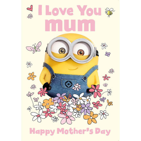 'I Love You' Mothers Day Personalised Card by Despicable Me Minions an Official Despicable Me Product