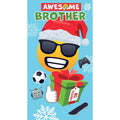 JoyPixels Awesome Brother Christmas Card an Official JoyPixels Product