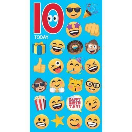 JoyPixels Emoji 10 Year Old Birthday Card an Official JoyPixels Product