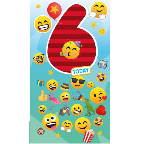 Joypixels Emoji Age 6 Birthday Card an Official JoyPixels Product