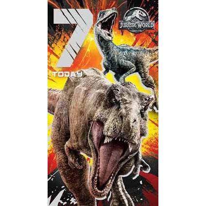 Jurassic World Age 7 Birthday Card an Official Jurassic World Product