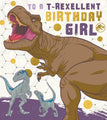 Jurassic World Birthday Girl Dinosaur Card, Officially Licensed Product an Official Jurassic World Product