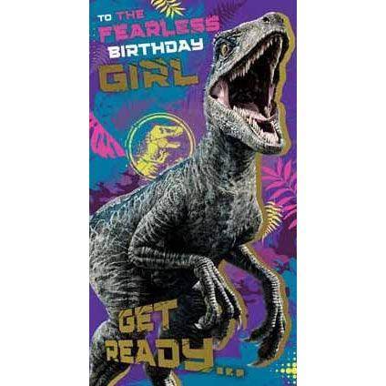 Jurassic World Birthday Girl Greeting Card an Official Jurassic World Product