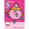 Little Miss Birthday Card Age 5, Officially Licensed Product an Official Little Miss Product
