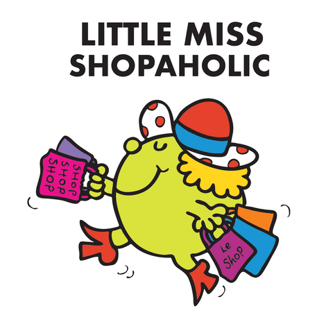 Personalised Little Miss Meme Birthday Cards, Shopaholic - Any Message Inside an Official Mr. Men & Little Miss Product