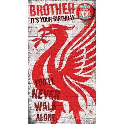 Liverpool Brother Birthday Card an Official Liverpool FC Product