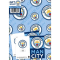 Manchester City Football Club Gift Wrap 2 Sheets & Tags an Official Manchester City FC Product