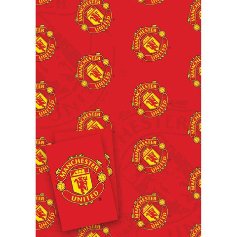 Manchester United Football Club Gift Wrap 2 Sheets & Tags an Official Manchester United FC Product