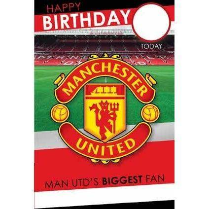 Manchester Utd Any Age, Any Name, Sticker Personalised Card an Official Manchester United FC Product