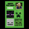 Minecraft Birthday Card Personalise With Your Own Photo and Any Name an Official Danilo Promotions Product