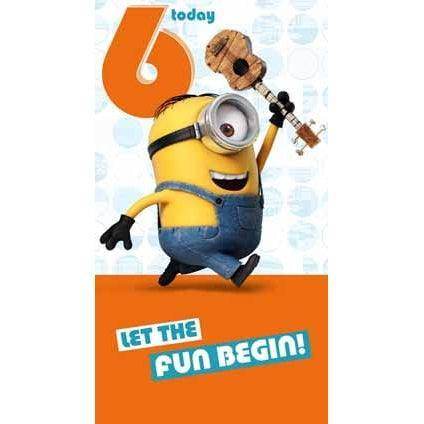 Minion Movie Age 6 Birthday Card an Official Despicable Me Product