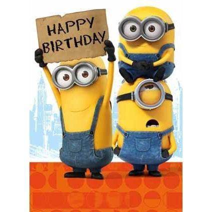 Minion Movie Birthday Card an Official Despicable Me Product