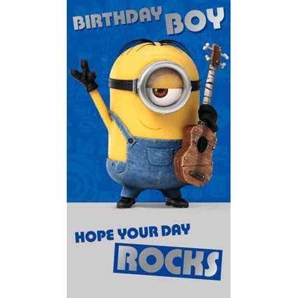 Minion Movie Boy Birthday Card an Official Despicable Me Product